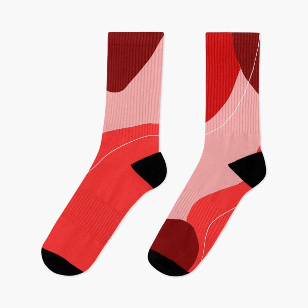 Aperçu de l'œuvre Une conception d'art abstrait rouge moderne créée et vendue par The Merch.