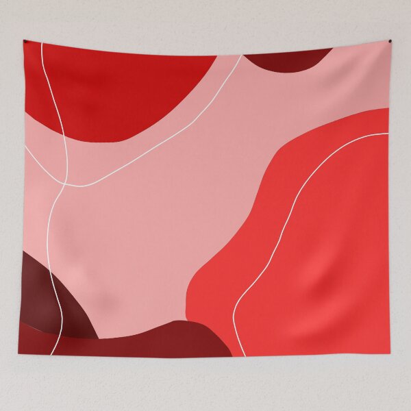 Aperçu de l'œuvre Une conception d'art abstrait rouge moderne créée et vendue par The Merch.