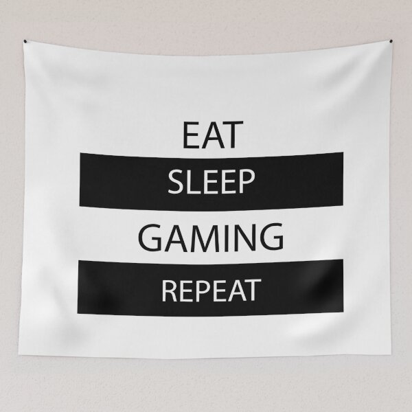 Item preview, Eat, Sleep, gaming, Repeat  designed and sold by Captionator.
