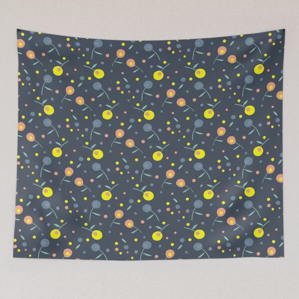 Item preview,  Ina (Scandinavian Floral) - Navy Blue  designed and sold by the-dinsdale.