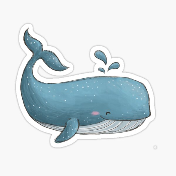 Item preview, Sea Animals: Cute Happy Whale designed and sold by Those Pencil Shavings.
