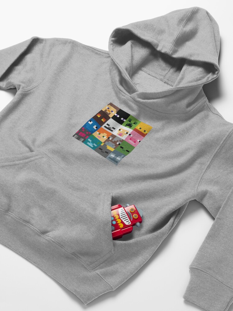 Alternate view of Minecraft Face Kids Pullover Hoodie