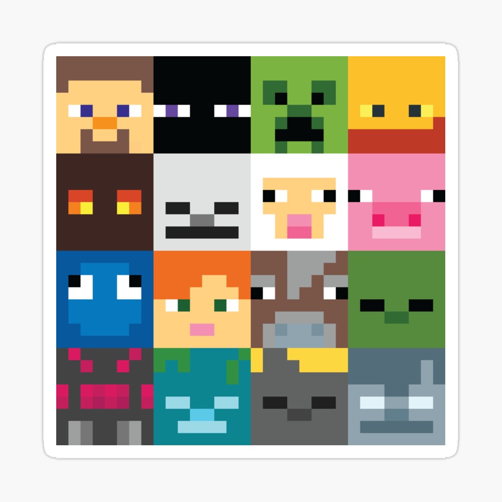 minecraft face photographic print for sale by slvdesign redbubble