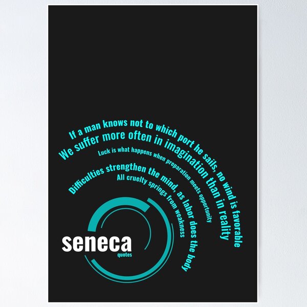 Item preview, Lucius Annaeus Seneca cita cartel tipográfico designed and sold by CMYKStudio.