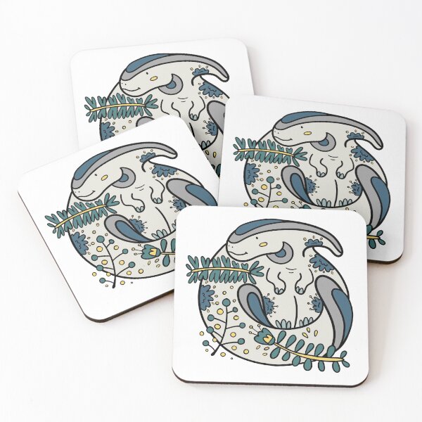 Item preview, Cute Parasaurolophus Floral Dino designed and sold by maak-and-illy.