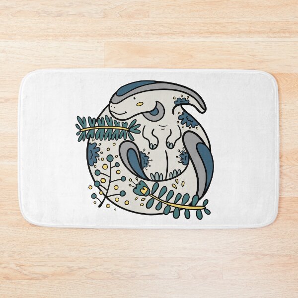Item preview, Cute Parasaurolophus Floral Dino designed and sold by maak-and-illy.