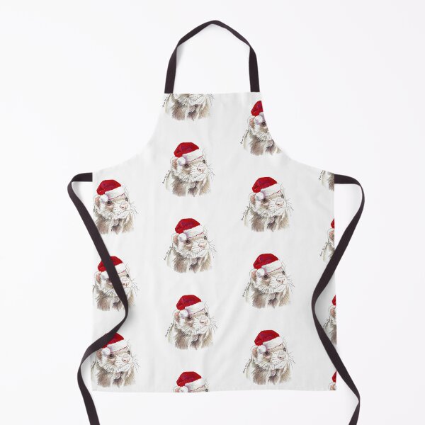 Item preview, Christmas Ferret with Santa Hat designed and sold by Amber Westwood.