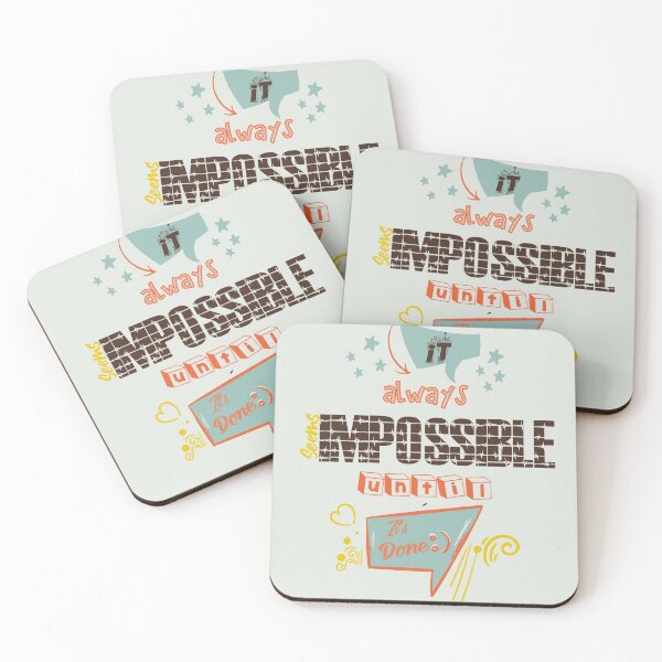 Item preview, It always seems impossible until its done Quote designed and sold by RSDigitalPrintDesign.