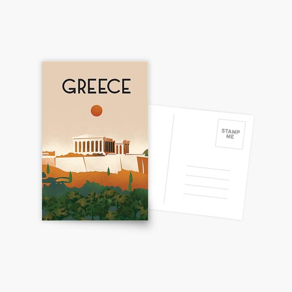 Item preview, Greece Athens  travel poster  designed and sold by Arctic frame studio.