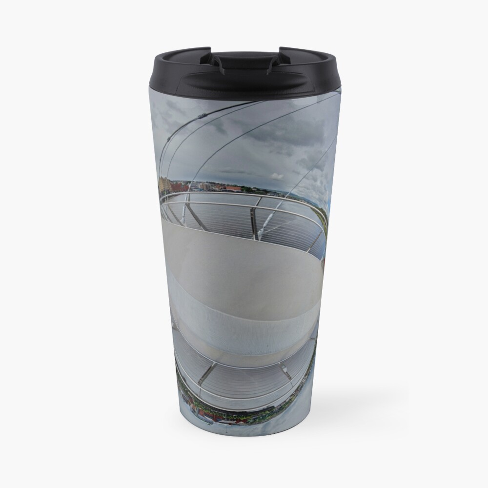 Peace Bridge Panorama - River Foyle, Derry Travel Mug