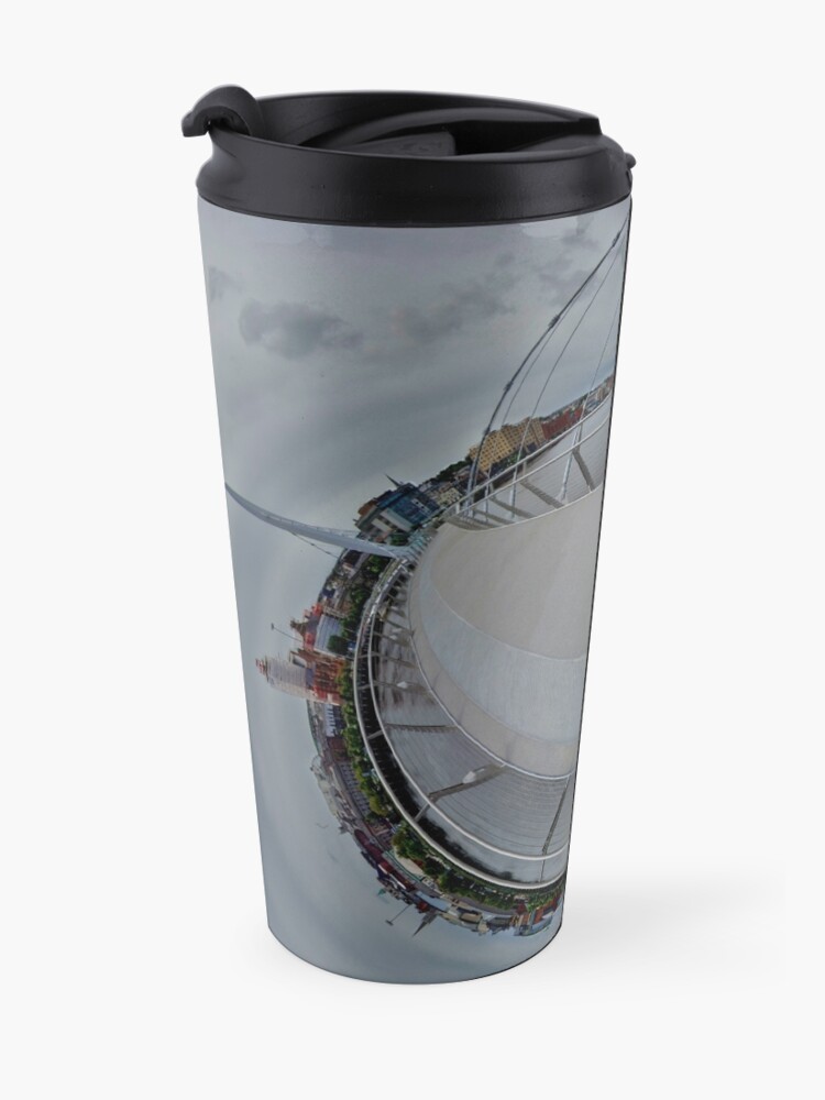 Alternate view of Peace Bridge Panorama - River Foyle, Derry Travel Mug