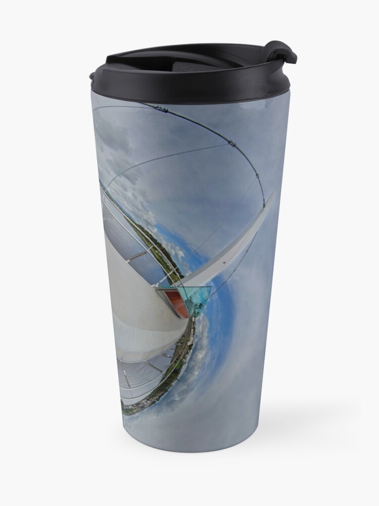 Alternate view of Peace Bridge Panorama - River Foyle, Derry Travel Mug