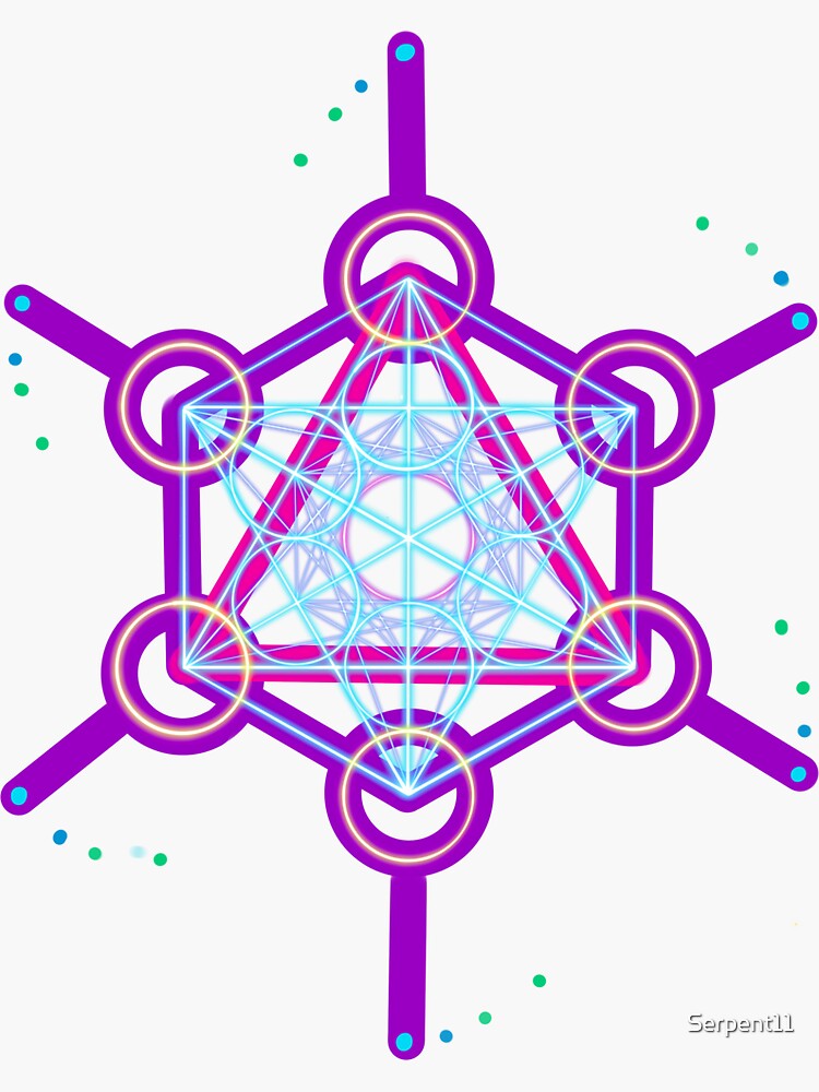 "Metatron's cube" Sticker for Sale by Serpent11 Redbubble