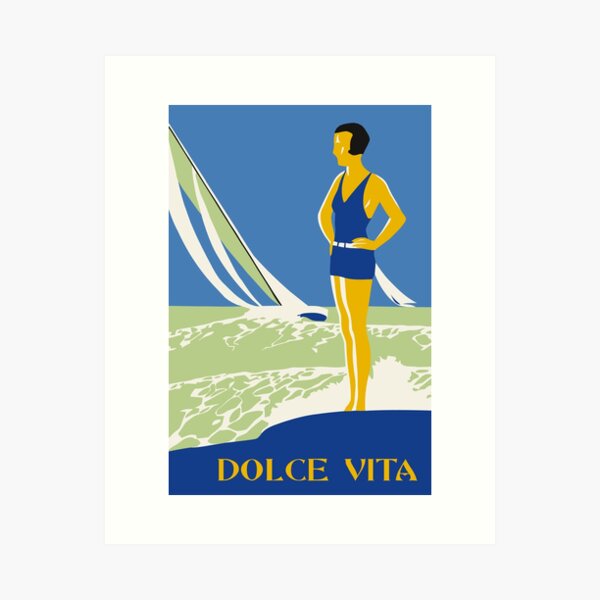 Item preview, Dolce vita, jazz age deco style beach seaside summer travel designed and sold by aapshop.