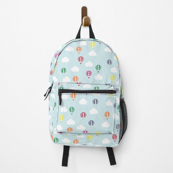 Item preview, Light Blue with Multicoloured Hot Air Balloons designed and sold by shadowbright.
