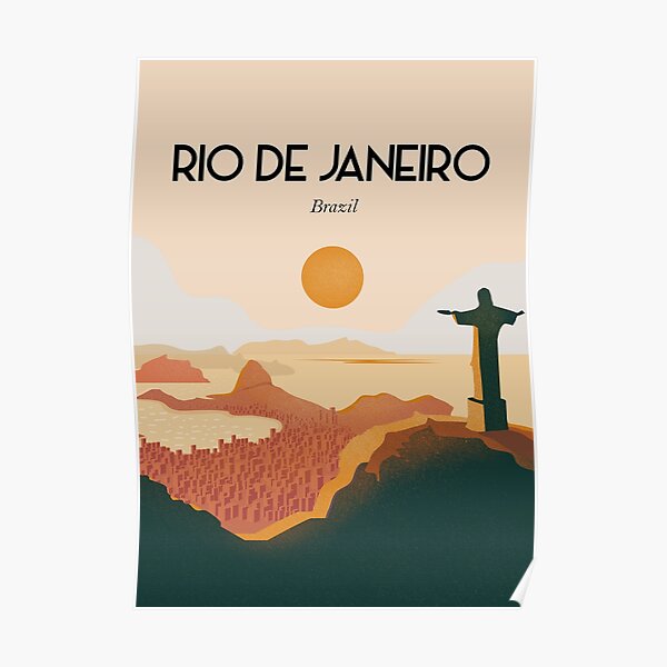 Rio de janeiro vintage travel poster Poster