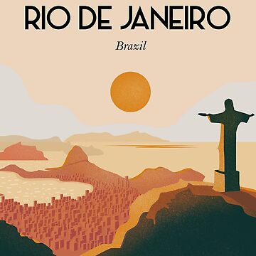 Artwork thumbnail, Rio de janeiro vintage travel poster by Arctic frame studio