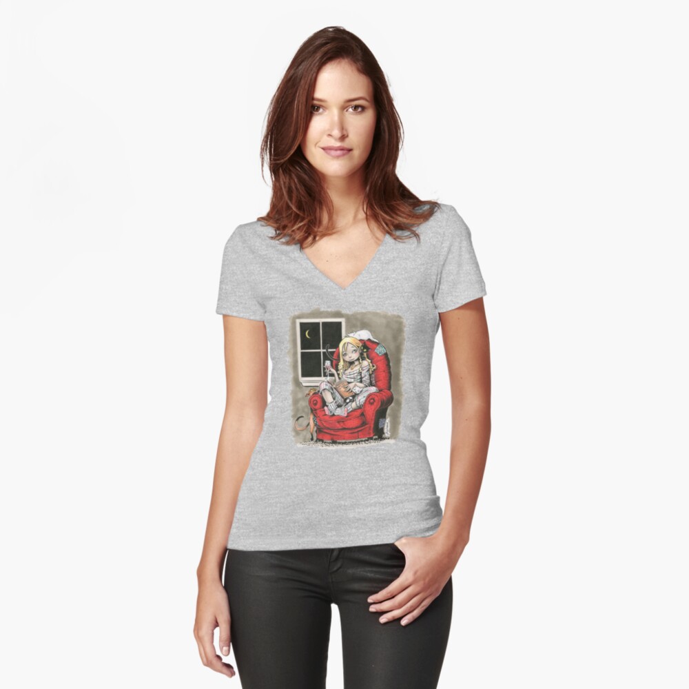 Item preview, Fitted V-Neck T-Shirt designed and sold by gWebberArts.