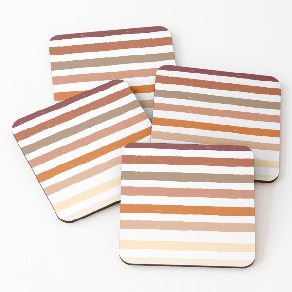 Item preview, Minimal colorful stripes in warm orange and brown designed and sold by Abbara.