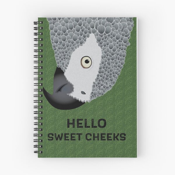 Aperçu de l'œuvre Bonjour Sweet Cheeks - Perroquet gris d'Afrique créée et vendue par Daniel Bevis Design.