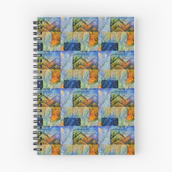 Item preview, Van Gogh-like Swirl Pattern with Blue, Orange, Green Modern Art Design designed and sold by KALEIDOSCOPE UK.