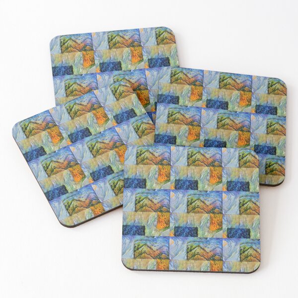 Item preview, Van Gogh-like Swirl Pattern with Blue, Orange, Green Modern Art Design designed and sold by KALEIDOSCOPE UK.