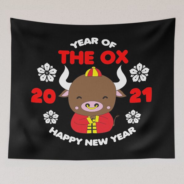 Item preview, Year Of The Ox 2021 Cute Kawaii Chinese New Year Animal designed and sold by YueHeng Creates ⭐⭐⭐⭐⭐.