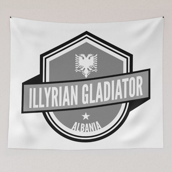 Item preview, Gray Illyrian Gladiator Albania Logo designed and sold by OMdesigns93.
