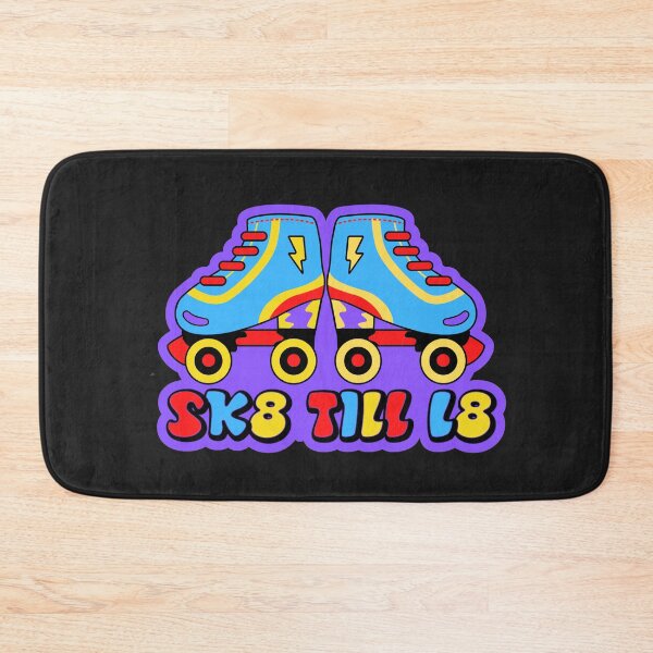 Item preview, Sk8 Till L8 roller skates graffiti (vintage retro) designed and sold by DesignsofNote.
