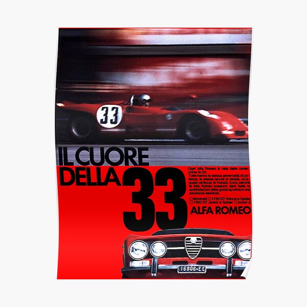 ALFA ROMEO 1750 GT VELOCE GTV Poster