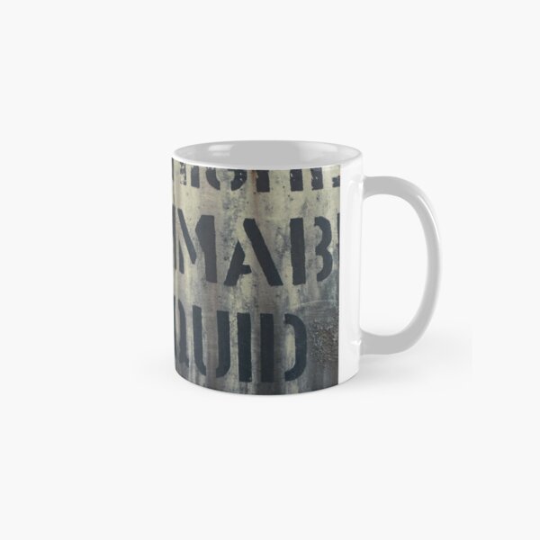 Flammable Liquid Tank Typography Classic Mug