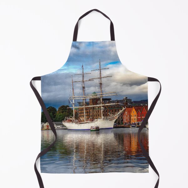 Item preview, Tall Ship in Bergen Harbor designed and sold by Kathy Weaver.