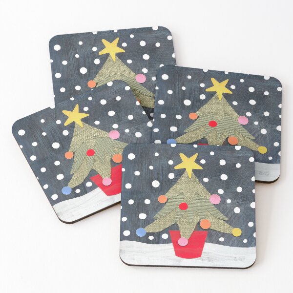 Item preview, Christmas Tree Collage Print designed and sold by Helen McCartney Designs.