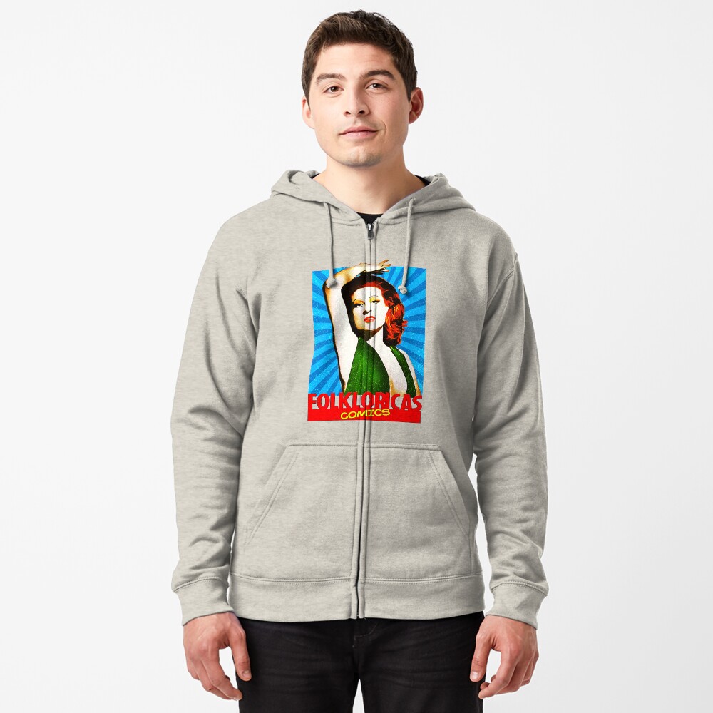 Vista previa del artículo con la obra «Sudadera con capucha y cremallera», diseñado y vendido por LoveCopla.