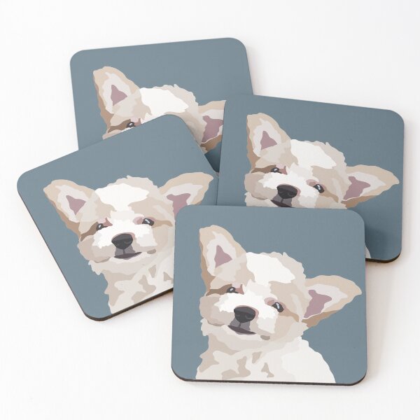 Item preview, Maltipoo Psy Lying Down Dog Portrait Digital Illustration designed and sold by sherylwylie.