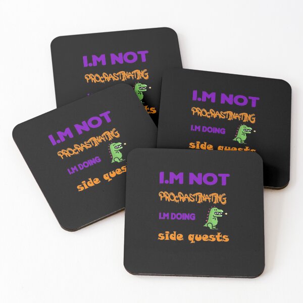 Item preview, I'm not prucrastinating I'm doing side qouests, cute family gift idea for mom, dad & siblings, best seller, siying quote, designed and sold by MODERN DESIGNS.