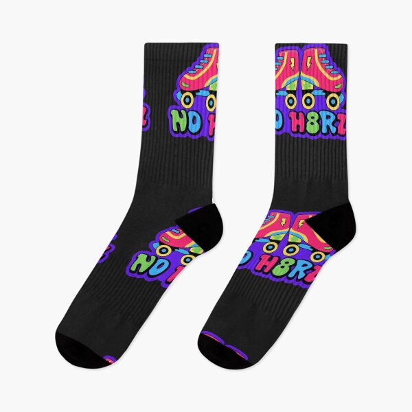Item preview, No H8rz No Haters roller skates graffiti (vintage retro) designed and sold by DesignsofNote.