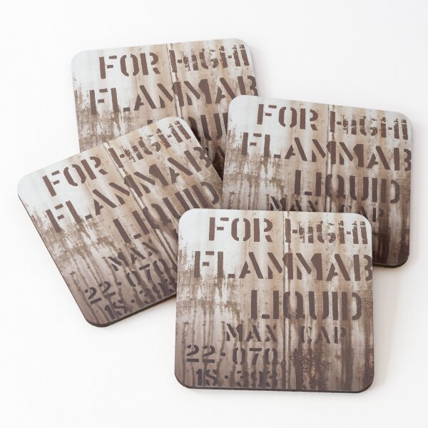 Item preview, Flammable Liquid Tank Typography (Sepia Version) designed and sold by LP-Images.
