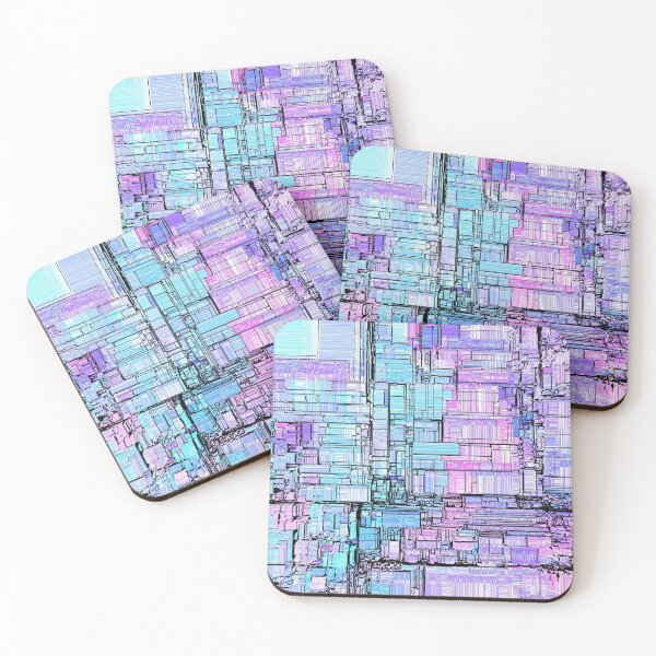 Item preview, Glitched cyberpunk cityscape designed and sold by WanderAesthetic.