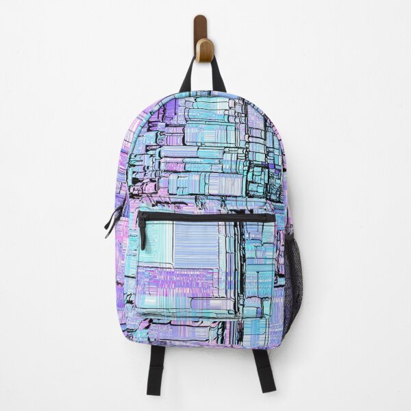 Item preview, Glitched cyberpunk cityscape designed and sold by WanderAesthetic.