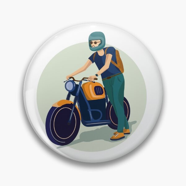 Item preview, young male in retro bike	 designed and sold by NikitaEmelianov.