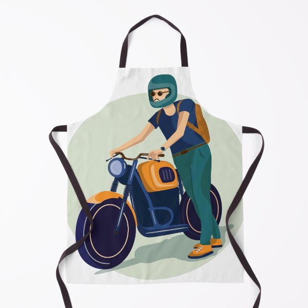 Item preview, young male in retro bike designed and sold by NikitaEmelianov.