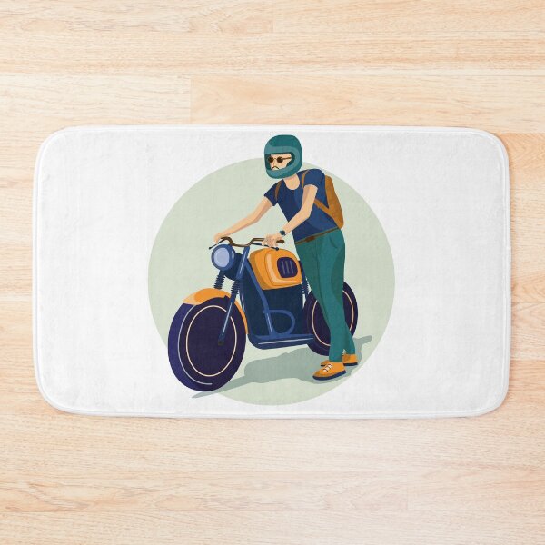 Item preview, young male in retro bike	 designed and sold by NikitaEmelianov.
