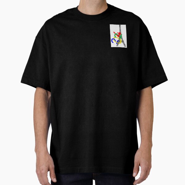 Small Eiffel Tower JO 2024 Oversized T-Shirt