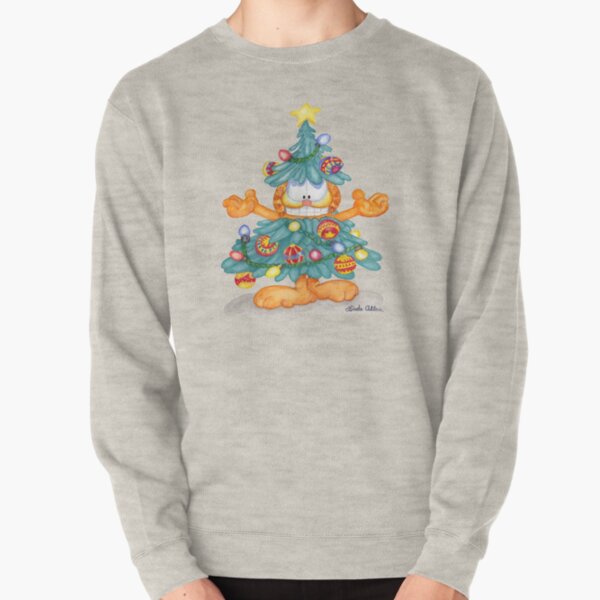 Garfield Christmas Print Pullover Sweatshirt