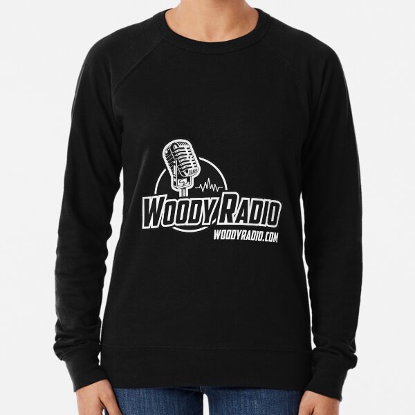 Woody Radio Logo for Dark Backgrounds Lightweight Sweatshirt