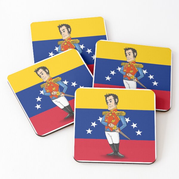 Aperçu de l'œuvre Simon Bolivar venezuela drapeau sticker t-shirt et masque créée et vendue par wiggy38.