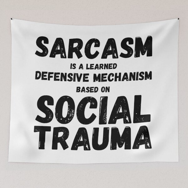 Item preview, Autism Memes Sarcasm Is a Learned Defensive Mechanism designed and sold by Nathalie Aynié.