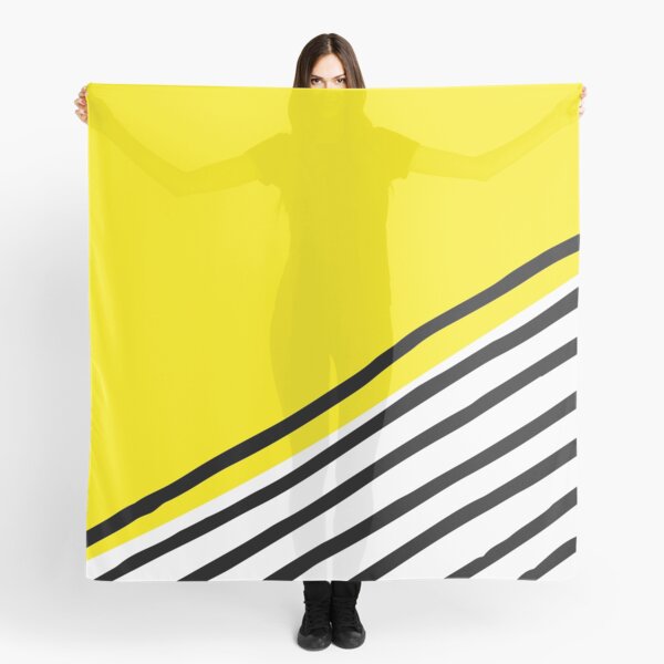 Item preview, Colorful Geometric Modern Abstract Design - Bright Yellow Background with Diagonal Black Lines designed and sold by ukoko.