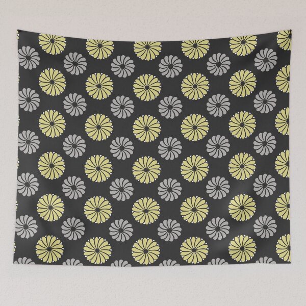 Item preview, Japanese Kiku Flower Pattern - Black Gold designed and sold by recs-official.